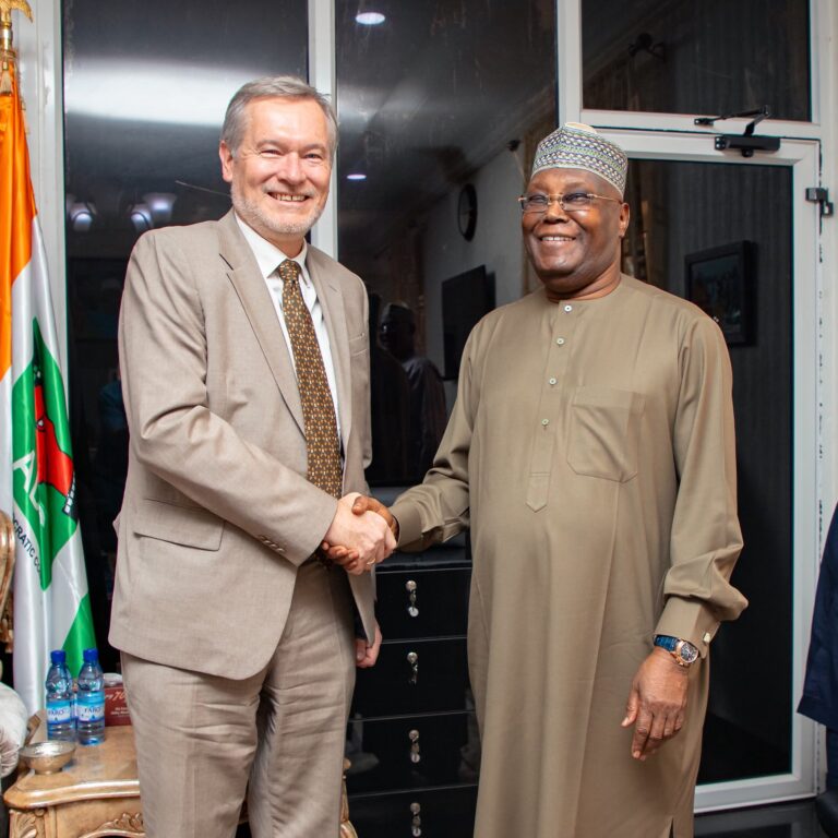 2027: Atiku meets EU Ambassador Mignot, reveals details of meeting