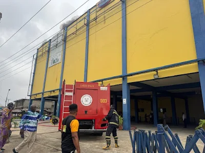 Fire Guts Justrite Superstore in Lagos